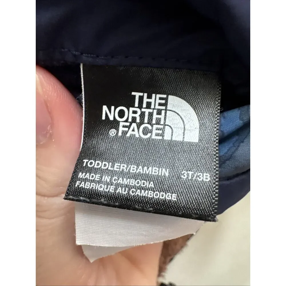 The North Face Jacket Toddler 3T Reversible Mount Chimbo Bear Zip Puffer